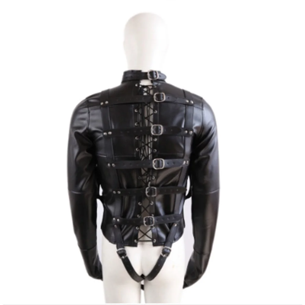 Adjustable Bondage Jacket With Long Sleeves Bdsm Bondage Restraints Fetish Costumes Straitjacket Sex Toys For Couple Adult Game