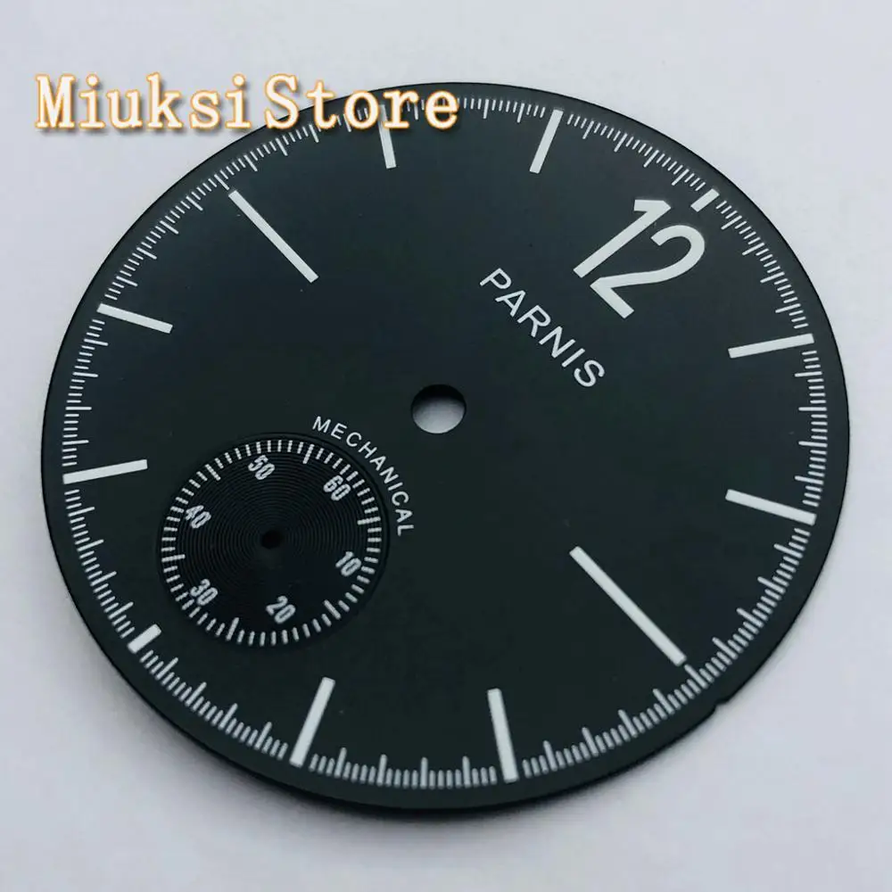 PARNIS 38.9mm 1pcs dial luminous dial suitable for ETA6498 Seagull ST3620 movement