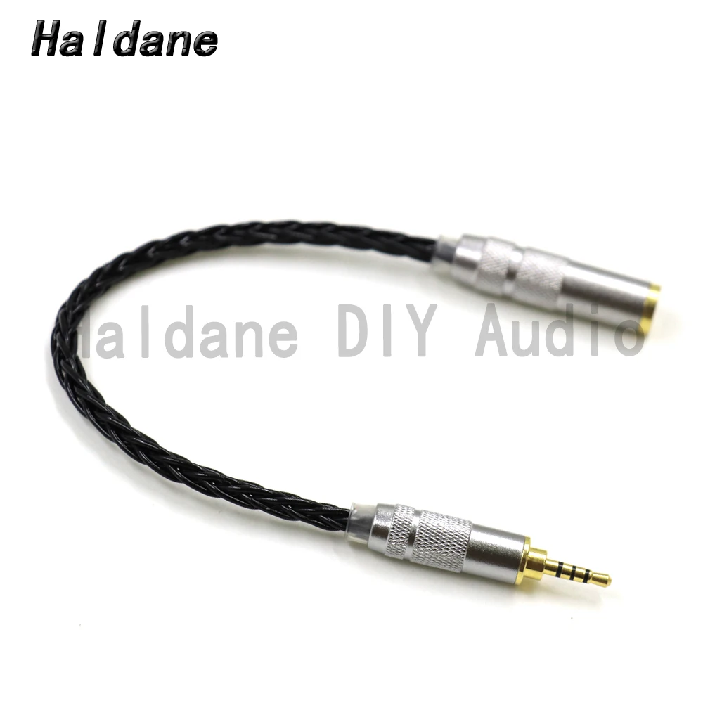 

Haldane HIFI 7N Silver Plated 2.5mm TRRS Balanced Male to Female Audio Adapter Cable 2.5 to 2.5 Connector Cable（Black）DIY