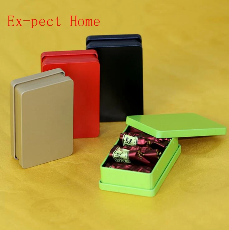 275pcs Rectangle Tin Box Metal Container Tin Boxes Candy Jewelry Tea Coffee Storage Boxes Gift Packaging