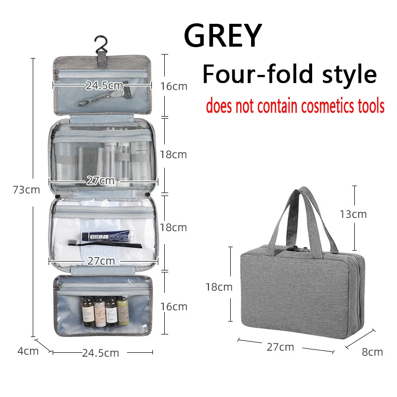 Mens Hanging Toiletry Bag Foldable Waterproof Bag Toiletries Cosmetic Travel Kit for Women Hangable CaseTravel Accessories