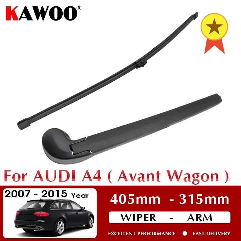 KAWOO Car Rear Wiper Blades Back Window Wipers Arm For AUDI A4 Avant Wagon Hatchback 2007 - 2015 Auto Windscreen Accessories