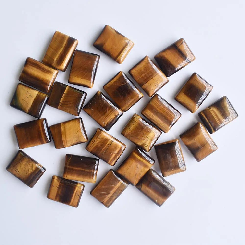 Wholesale 25pcs/lot Natural tiger eye stone Viking Runes Amulet Set Reiki Healing Crystals Divination Tumbled rectangle Stones