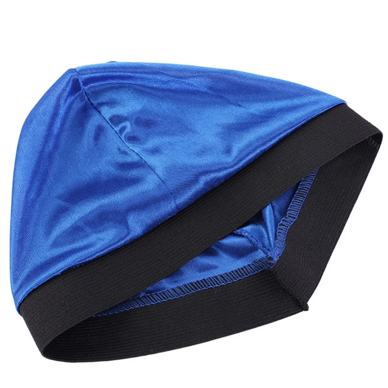 Nieuwe Elastische Band Zijdeachtig Satijn Kinderen Motorkap Kinderen Baby Koepel Golf Caps Elastische Stretch Hair Cover Hoed Nachtrust Cap voor 3-8Y