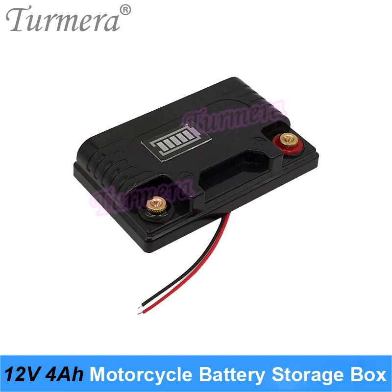 Turmera 12V 4Ah 5Ah Motorcycle Battery Storage Battery Box with Indicator Can Hold 10Piece 18650 or 5Piece 32700 Lifepo4 Battery