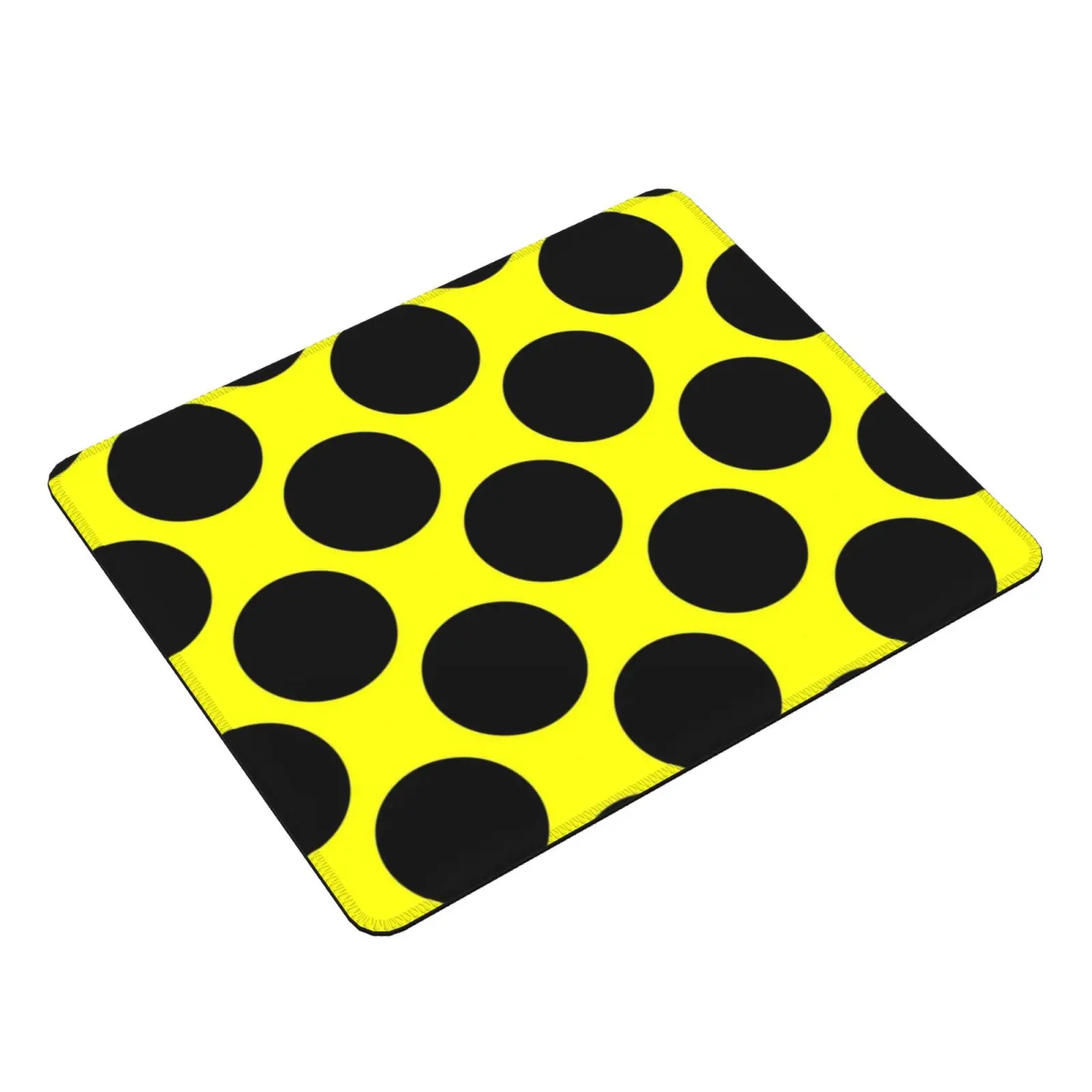 Happy Bumblebee On A Warm Spring Day Large Yellow And Black Polkadots Mouse Pad DIY Print Cushion Polkadot Polka Dot