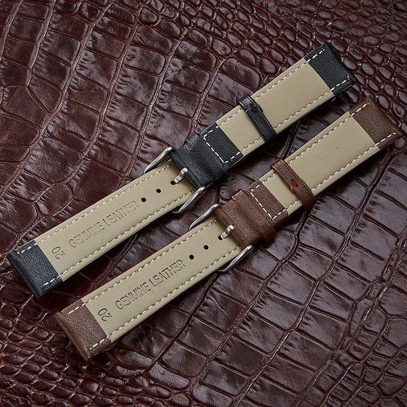 Napa Pattern Leather Watch Strap Waterproof Watch Band Leather Watchband 12mm 14mm 16mm 18mm 20mm 22mm 24mm