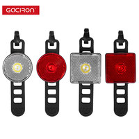 GACIRON 10-80 Lumen Bicycle Front Light Smart Warning Tail Light Safety Cycling Rechargeable Fast LED Lamp for MTB Road Bike