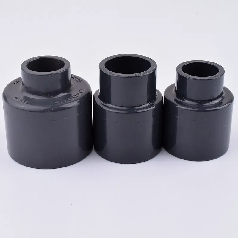 

1pc Garden Irrigation I.D63-20mm PVC Gray-Black Straight Reducing Connection Joint Water Tube Repair Adapter DIY Shelf Fittings