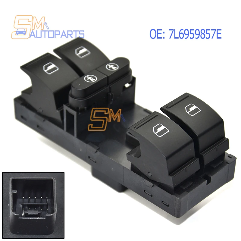 

7л 6959857 E 7L 6959857 B главный переключатель окна передней двери водителя, кнопка управления для Volkswagen Touran Sharan Alhambra 7L6 959 857