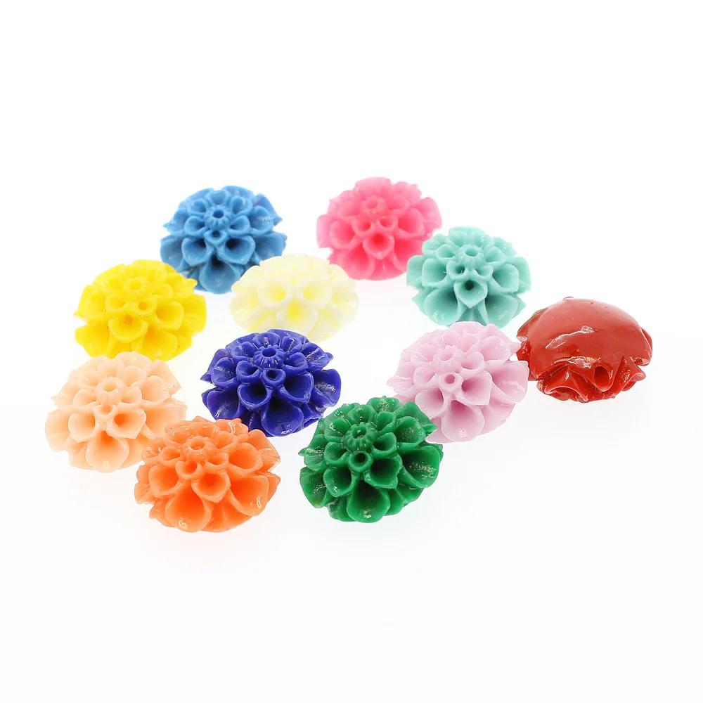 10pcs Synthetic Coral Loose Beads 10-12m Hand-carved Carnation Flower Shape Handmade DIY Necklace Bracelet Earring Accessories