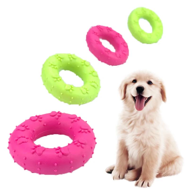 

Rubber Footprints Circle Pet Chew Toys Training Sport Pet Toys Puppy Teeth Cleaning Supplies Biting Resistant Play dog toys