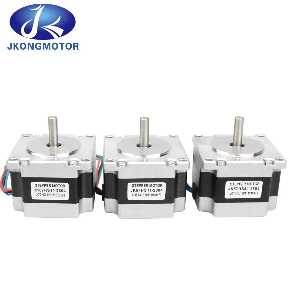 Jkongmotor Nema 23 Stepper Motor 57-Motor 0.55 N.m 1.8degrees 4leads 2.8A 41mm Length Step Motor for DIY 3D Printer CNC Machine