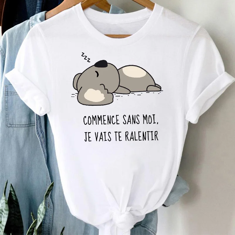 

Women Clothing Kawaii Sloth Graphic T shirt Oversize Femme Short Sleeve Summer Fashion Retro O-Neck Top Female 3XL