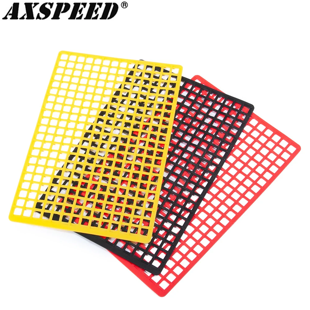 AXSPEED Rubber Luggage Net for 1/8 1/10 Axial SCX10 Wraith D90 TRX4 RC Crawler Car Window Net Decoration Parts