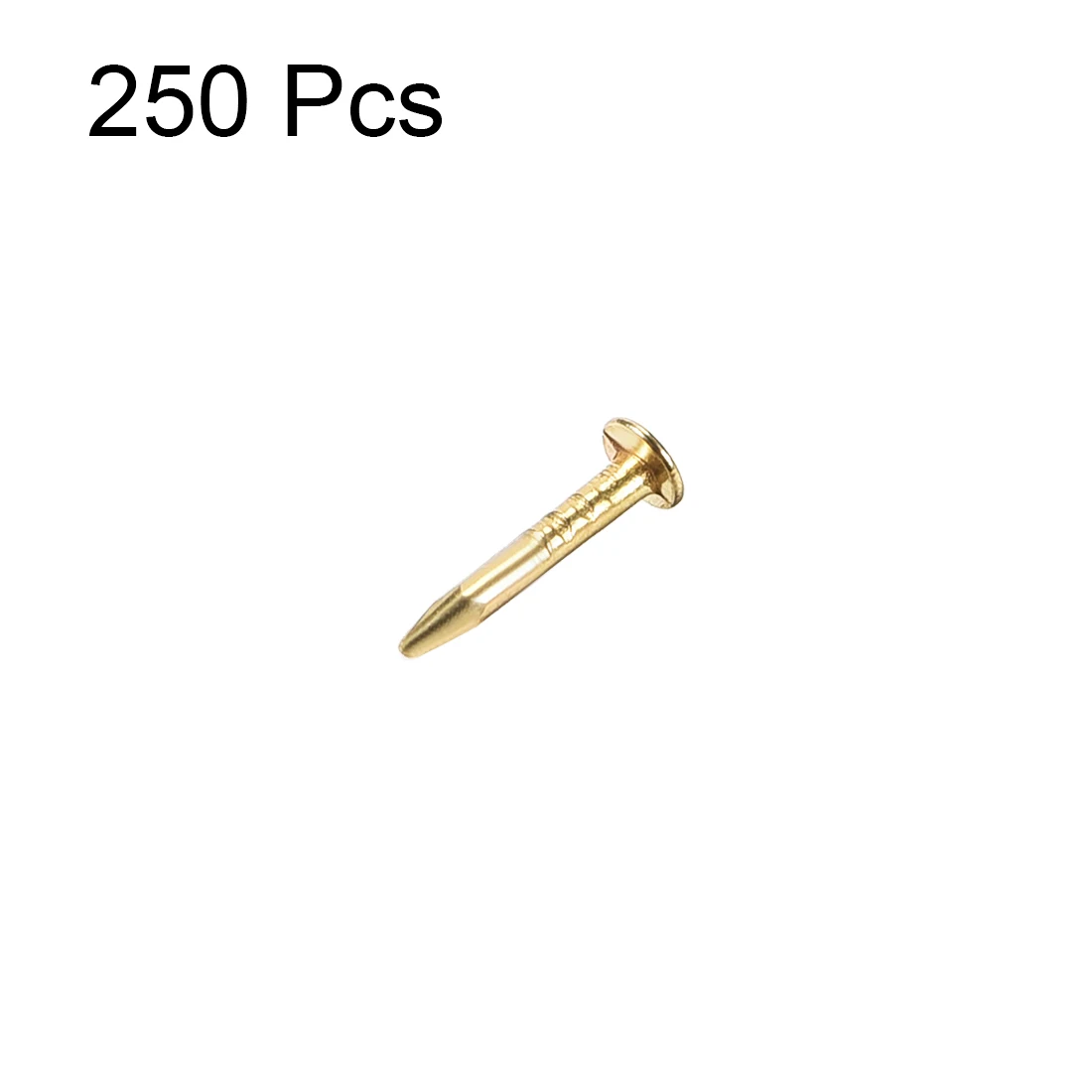 Uxcell 250pcs Small Tiny Nails 1mm x 8mm for DIY Decorative Household Accessories Gold Tone  for Home Garden DIY Application