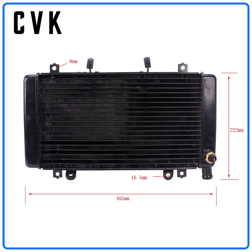 CVK Motorcycle Aluminium Radiator Cooler Cooling Water Tank For HONDA CBR400 MC23 CBR400RR NC23 CBR 400 RR 1988 1989 Accessories