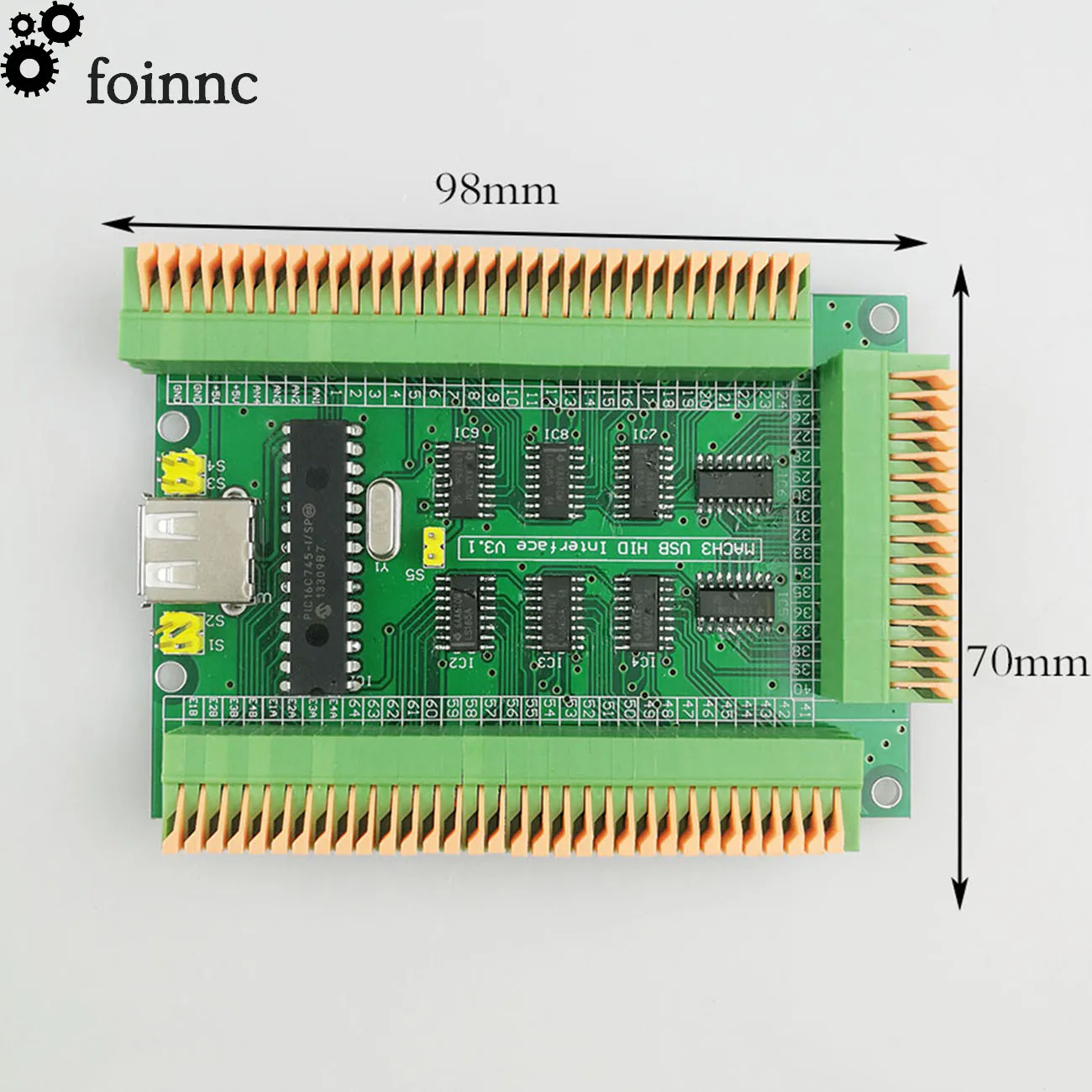 MACH3 USB Hid Manual Control Extended Current Board Voltage 0-5v to 64 digital for CNC Milling machine