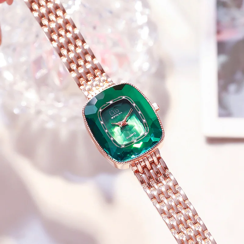 WIILAA-Relógio de pulso quartzo feminino, relógio feminino, criativo único, marca de luxo, 2023