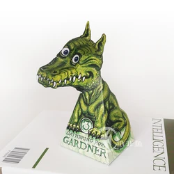 Optical Illusions Green Dragon Ornaments Folding Cute Mini 3D Paper Model Papercraft DIY Kids Adult Handmade Craft Toys ER-075