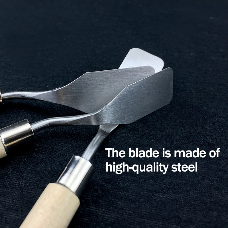 ログ油絵ナイフパレットナイフステンレス鋼パレットスクレーパー塗装ナイフ Blade アンチスリップ軽量スクレーパーツール