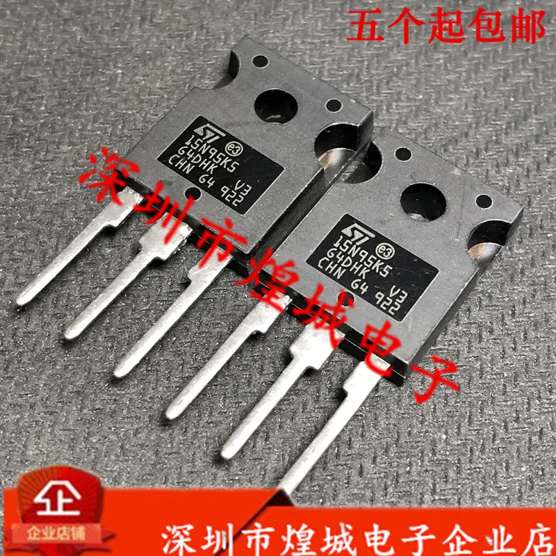 

10PCS 15N95K5 STW15N95K5 TO-247 950V 12A