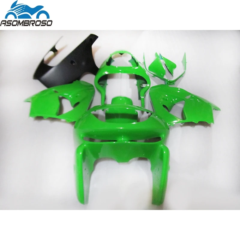 

Lowest Price Injection Motorcycle parts for Kawasaki Ninja ZX9R fairing kit 1998-1999 green black fairing set zx9r 98 99 YF23