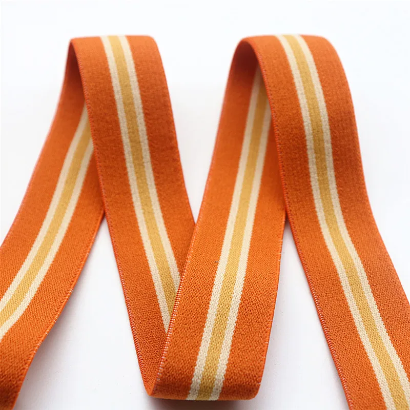 5m Striped Elastic Band 25mm Color Flat Elastic Rope Elastic Trousers Waistband Craft Supplies Clothing Sewing Accessories