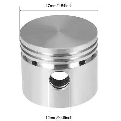 Air Compressor Engine Piston Aluminum Alloy 47mm Dia 40mm Height with 12mm Bore