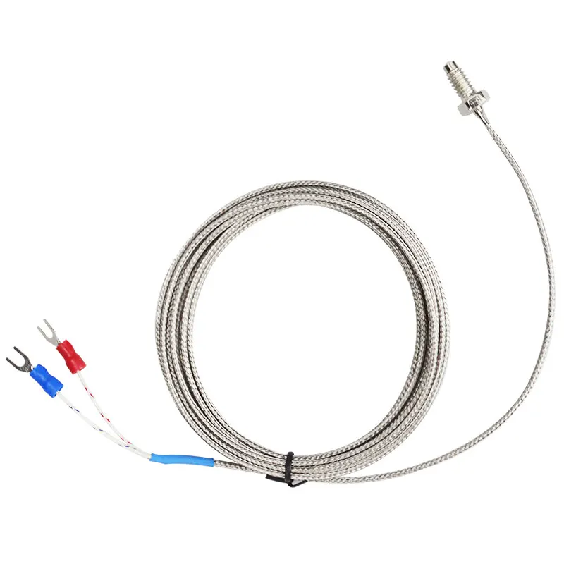 1M/2M/3M/4M/5M K-type Thermocouple Control Thread M8 Screw Probe Temperature Sensor Temperature Controller 0-400C Sensor Probe