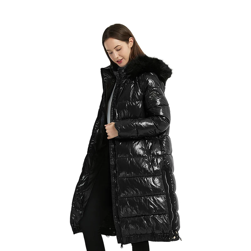 Giolshon 2022 Women Puffer Jacket Winter Thick Long Hooded Padded Bubble Coats Female Loose Parkas Ladies Oversize Outwear