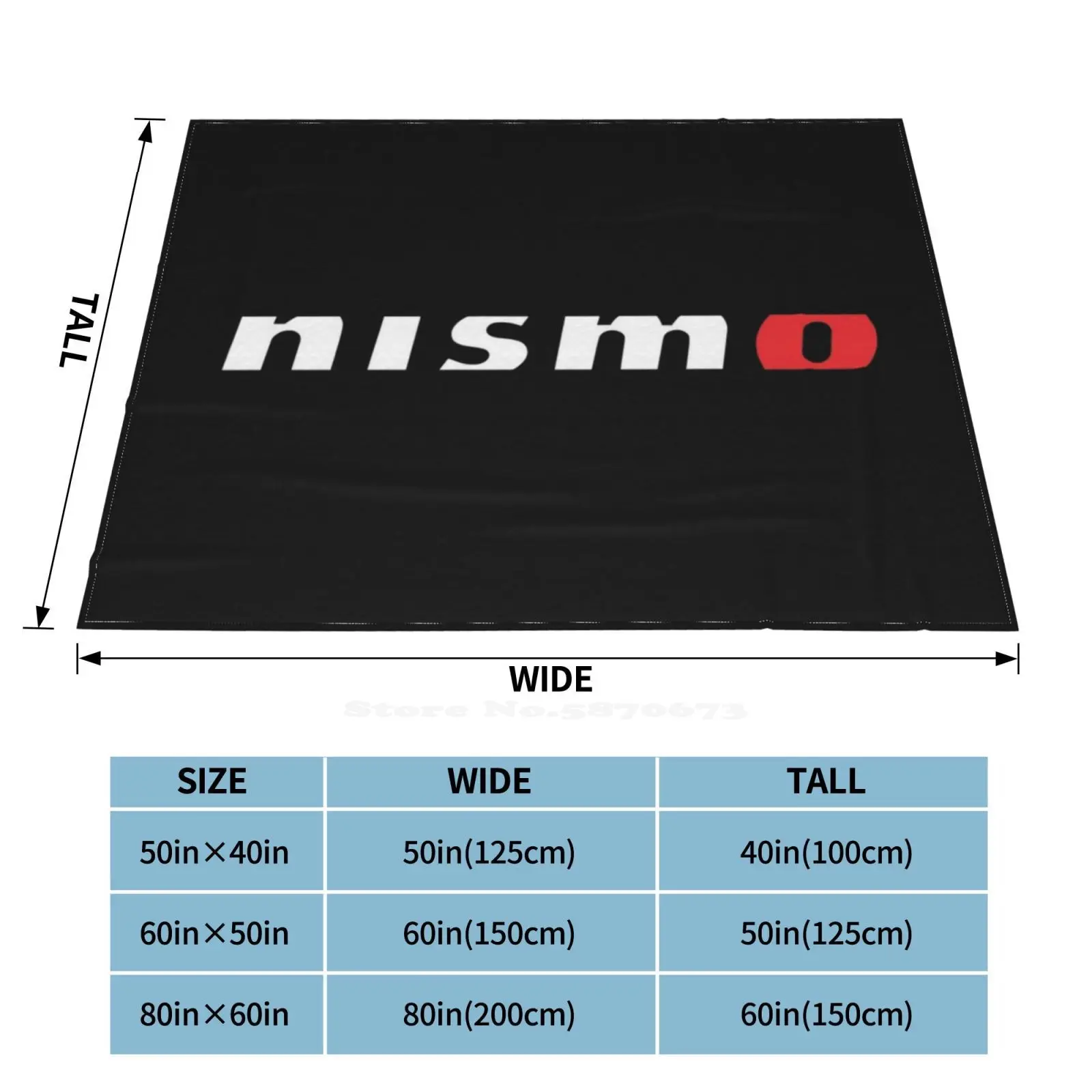 Nismo Logo All Sizes Soft Cover Blanket Home Decor Bedding Nismo Logo Car Vintage Classic Car Distressed Graphic Hot Rod Muscle