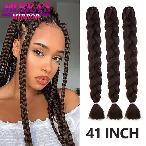 Mirra&rsquo;s Mirror Super Long Jumbo Braid Hair 41 Inch Synthetic Braiding Hair Extensions for Braids 165g/piece Support Wholesale
