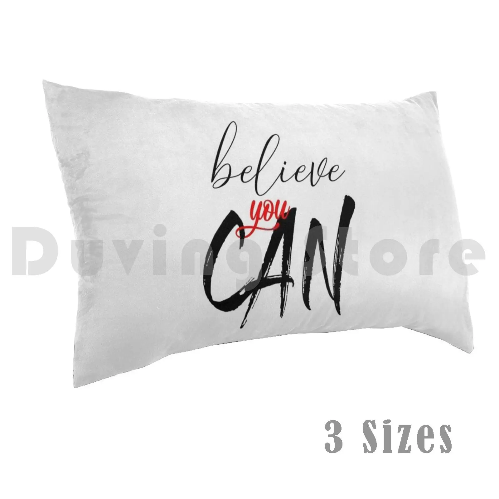 Funda de almohada de motivación 20 * 30 pulgadas Cree en ti mismo Cree puede hacerlo su auto Motivación Deporte