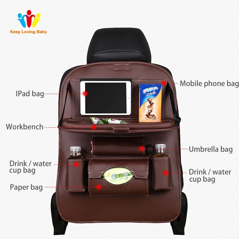 Dropshipping Car Steat Covers Design Fashion Car Seat Storage Styling Multifunction Back Bag Child Seat Shopping Car Steat