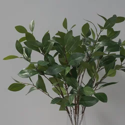 Artificial Plants Plastic Greenery Long Tea Tree Leaves Branches Fake Foliage Decorative Accessories for Home,Hotel,Restaurant