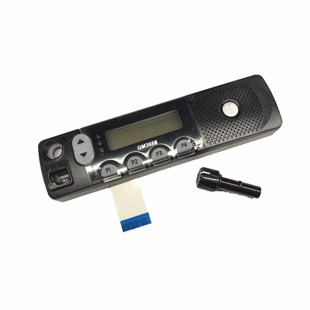 Couvercle de boîtier avant de tête de panneau avec écran LCD, capuchon de bouton de carte PCB, câble flexible pour radio Motorola GM3688,