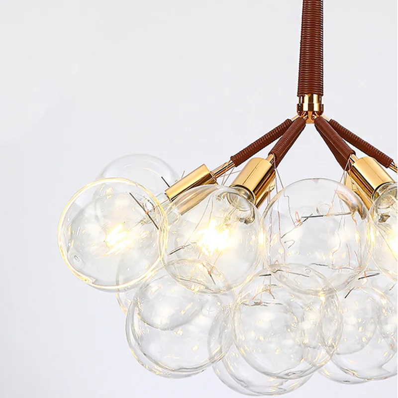 Bubble Chandeliers 9 /12 /20 Heads postmodern light Nordic Concise Art Molecular Glass Light Creative Bar hotel chandelier