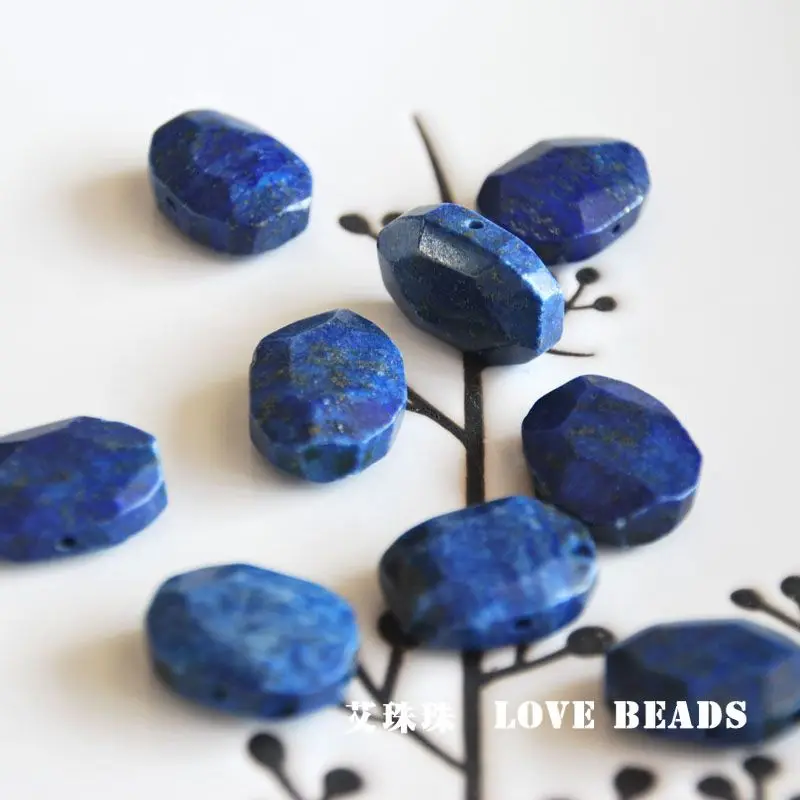 4 pcs/lot Natural Lapis Lazuli Pink Clear Quartz Smoky Amethyst Aventurine Nuggets Hexagon Jewelry Making DIY For Women