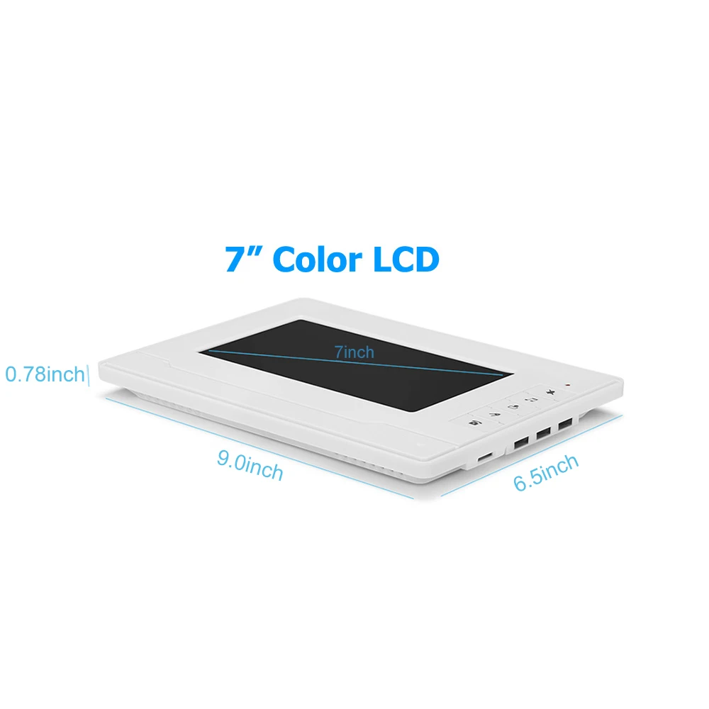 7 inch Monitor Video Intercom Door Phone Doorbell system Video interphone system for Home villa 1-IR camera 1- LCD screen