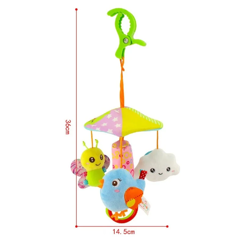 Baby Rattles 0-12 Months Cute Animal Rattles for Kid Crib Mobile Newborns Toy Stroller Cart Infant Plush Toy Educational Toys