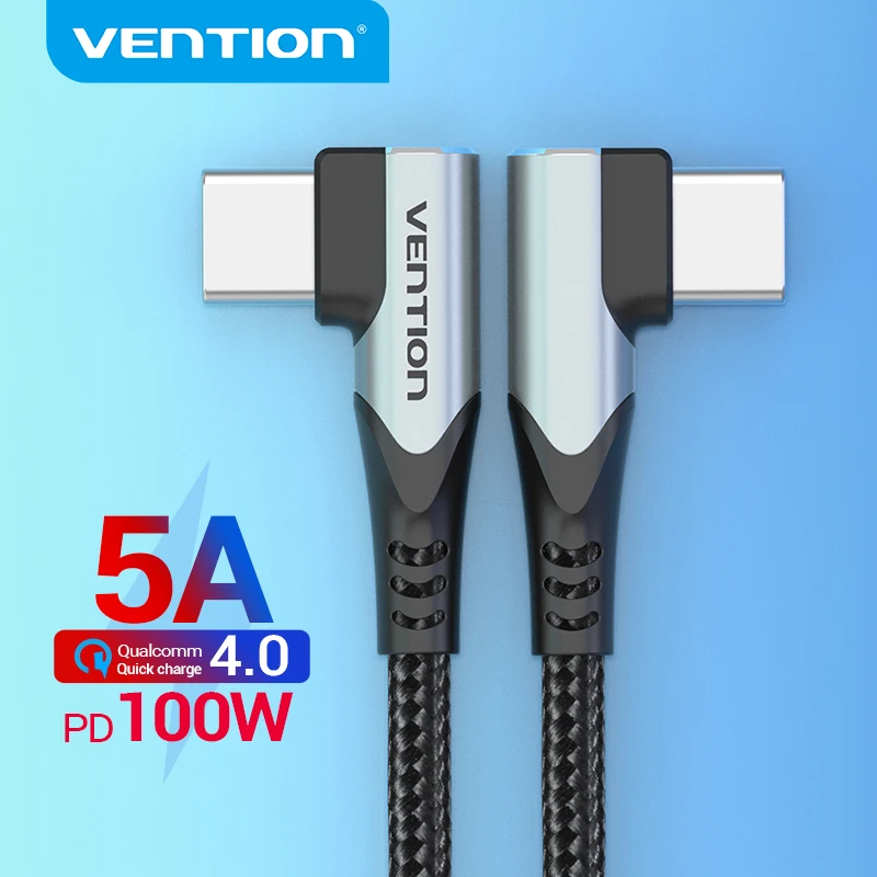 Vention kabel USB C do USB typu C do Samsung S9 Plus PD 100W szybkie ładowanie szybkie ładowanie 4.0 USB-C przewód do Macbook Pro przewód USB