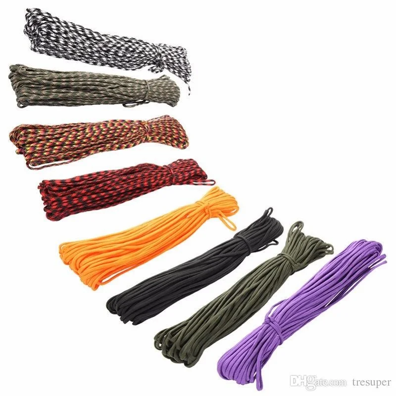 4MM 100M 7 Cord Strand Paracord 550 Parachute Cord Lanyard Rope Mil Spec Cuerda Multi-function Camping Survival Kit Equipment