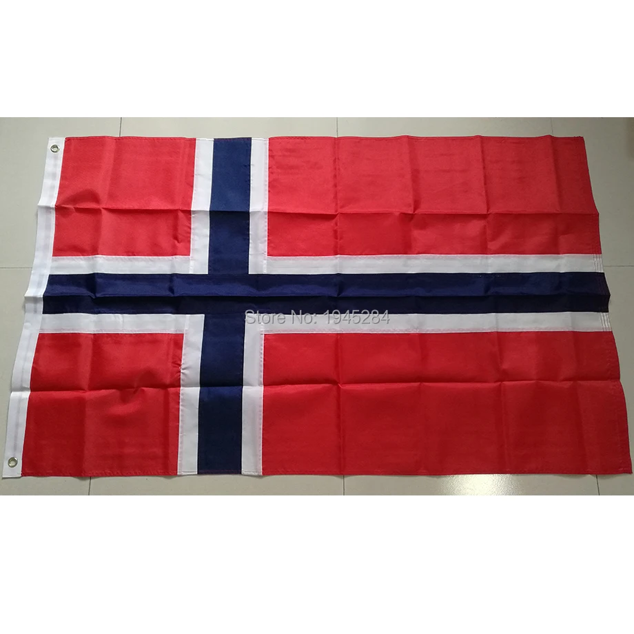 Embroidered Sewn Norway Flag Norwegian National Flag World Country Flag Banner Oxford Fabric Nylon 3x5ft