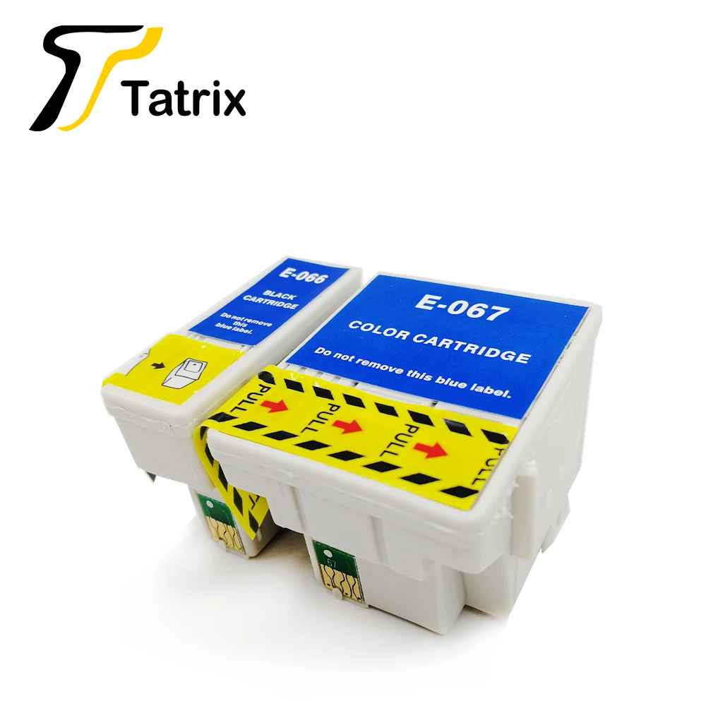 Tatrix T066 T067 خرطوشة حبر نافثة للحبر بألوان ممتازة متوافقة لطابعة إبسون ستيلوس C48