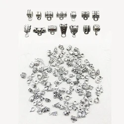 Mixed 10/20pcs Charm Bail Beads Spacer Beads Pendant Clips Bracelet Clasps Connectors For DIY Bracelet Necklace Jewelry Findings