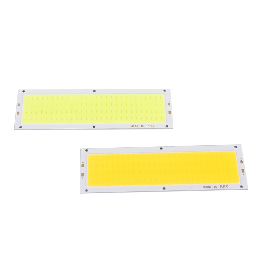 1000LM 10W COB Warm/Cool White LED Square/ Strip Light High Power Lamp Bead Chip 12V-24V Lamp Bulb Car Light Source