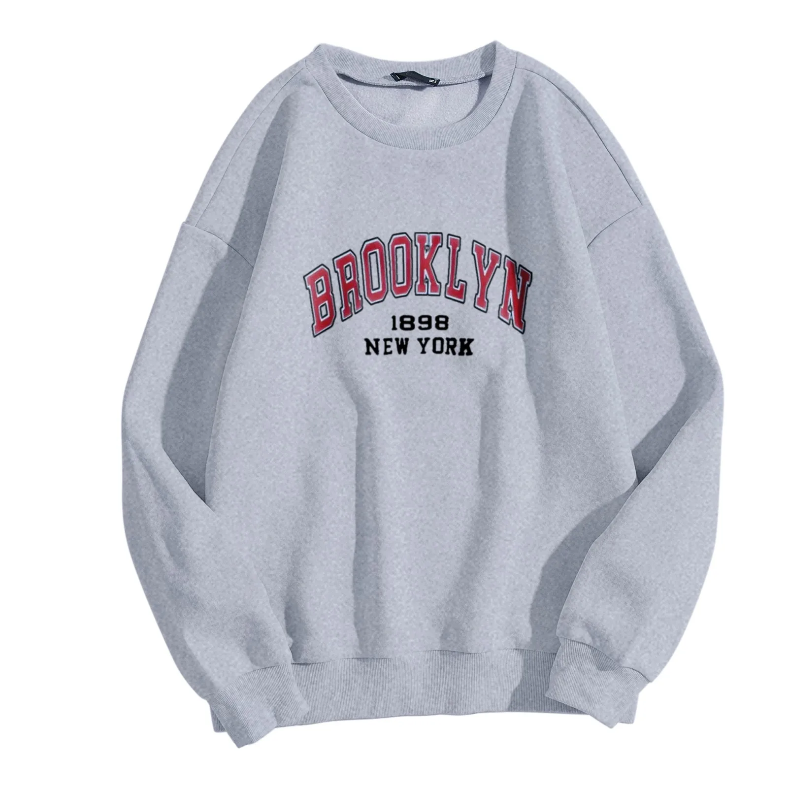 Outono Hoodies das Camisolas das Mulheres Carta Moda Brooklyn Impressão O Pescoço da Longo-luva Moletom Com Capuz da camisola Tops Толстовка