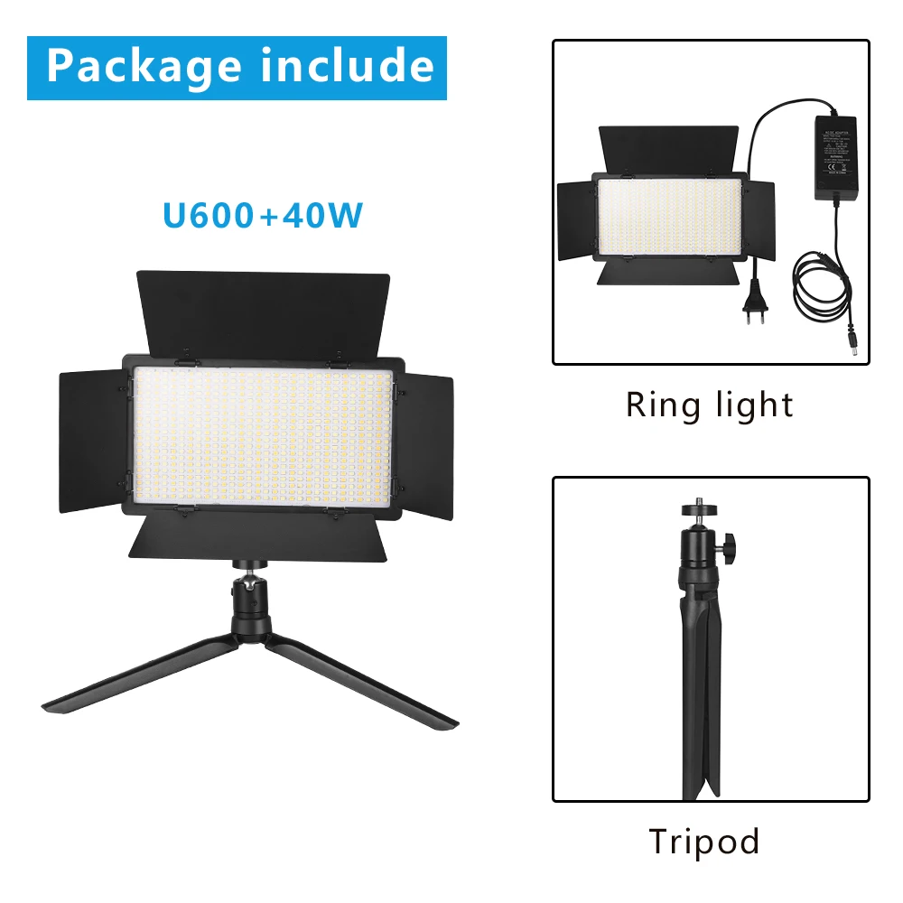 Nagnahz U800 LED Fotostudiolamp voor Tiktok Youbute Game Live Videoverlichting Draagbare video-opname Fotografie Paneellamp
