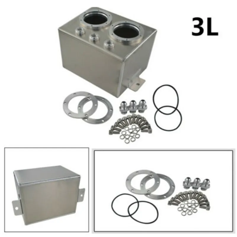 SPSLD Universal 3L Aluminium Oil Catch Tank/Fuel Cell/Fuel Tank/Fuel Can with 044 Double Fuel Pump